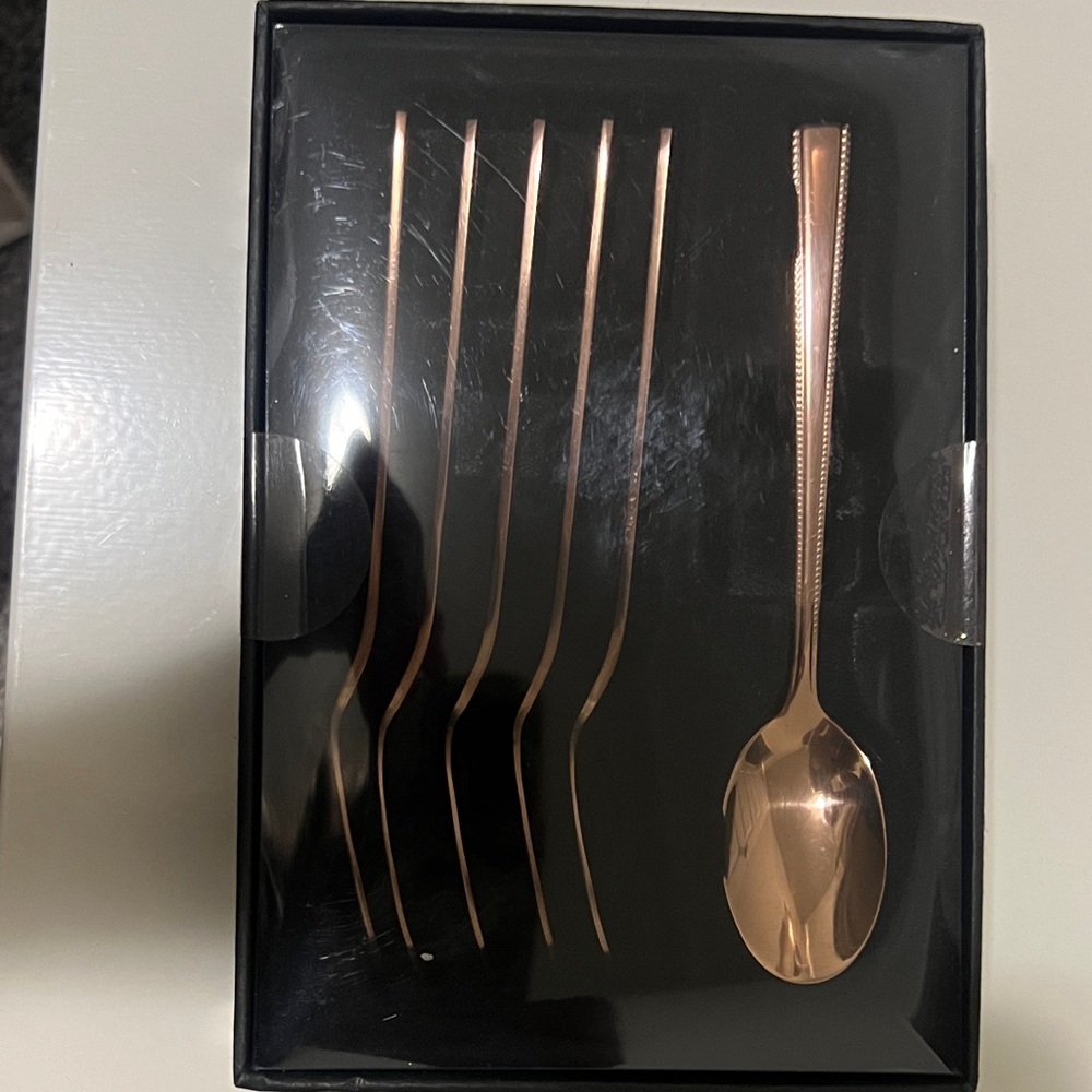 Bread + Butter 6-Piece Teaspoon Set – Rose Gold